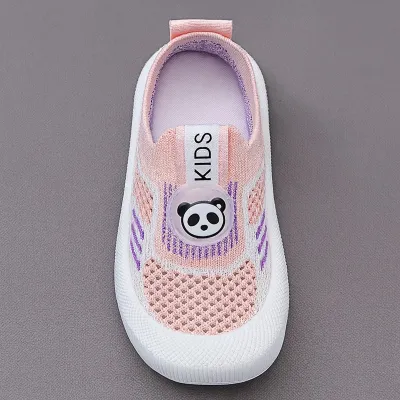 Panda Breeze Slip-On Sneakers – Lightweight & Breathable Knit Shoes for Kids